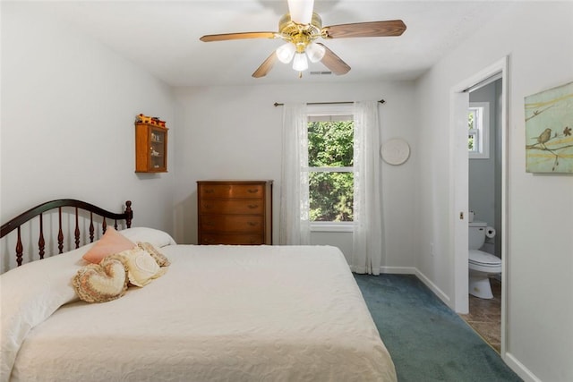 200 Mullins Ford Landing Rd, Westminster, SC 29693 - carpeted bedroom featuring connected bathroom and a ceiling fan
