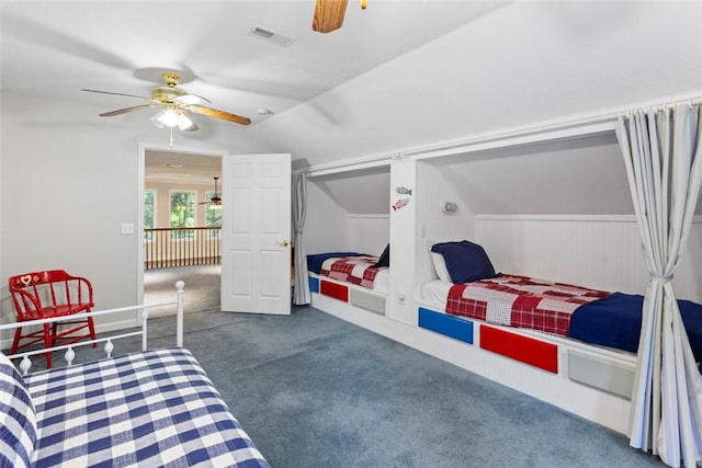 200 Mullins Ford Landing Rd, Westminster, SC 29693 - carpeted bedroom with lofted ceiling and a ceiling fan