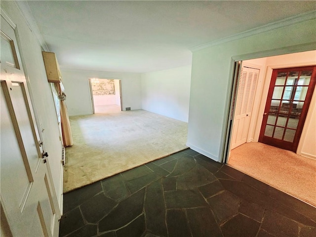 150 Prater Dr, Seneca, SC 29678 - empty room featuring dark colored carpet and ornamental molding