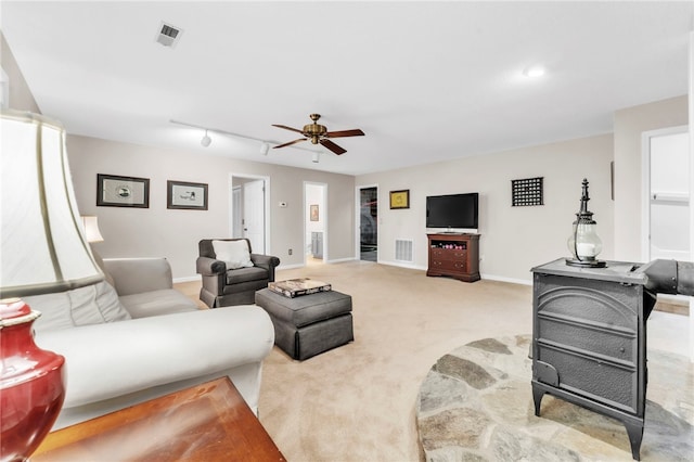 4 Slack Tide Ct, Salem, SC 29676 - carpeted living room with a ceiling fan and baseboards