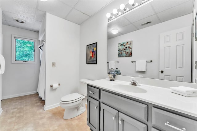 4 Slack Tide Ct, Salem, SC 29676 - bathroom with a drop ceiling, vanity, and a shower with curtain