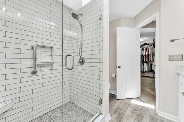 4 Slack Tide Ct, Salem, SC 29676 - full bath featuring a stall shower, a spacious closet, and vanity