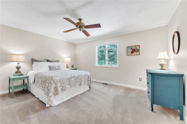 4 Slack Tide Ct, Salem, SC 29676 - bedroom featuring crown molding, light colored carpet, and a ceiling fan