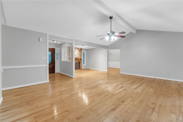 4214 Hembree Creek Rd, Anderson, SC 29625 - unfurnished living room featuring light wood finished floors and a ceiling fan