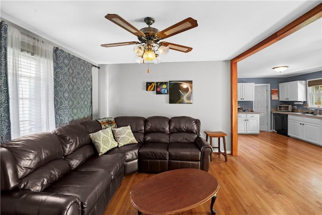 4 Grandview Rd, Travelers Rest, SC 29690 - living area with ceiling fan and light wood-type flooring