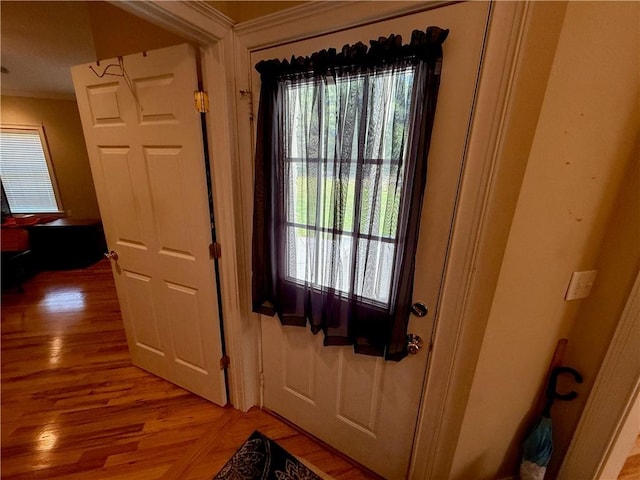 102 Blue Barker Rd, Honea Path, SC 29654 - doorway featuring light wood-style floors and ornamental molding