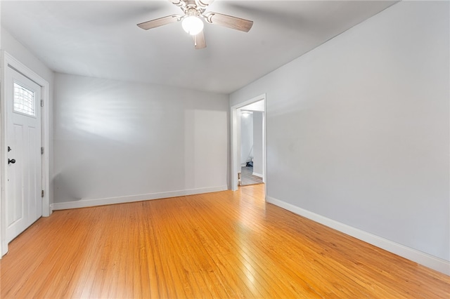 805 Cooley Bridge Rd, Pelzer, SC 29669 - empty room with light wood-style floors and ceiling fan