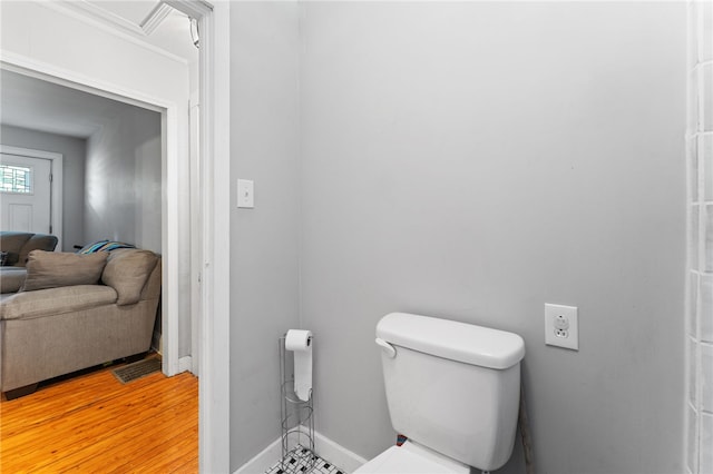 805 Cooley Bridge Rd, Pelzer, SC 29669 - bathroom with toilet and wood finished floors