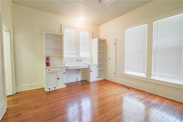 200 W N 1st St, Seneca, SC 29678 - unfurnished office with ornamental molding, light wood-type flooring, and plenty of natural light