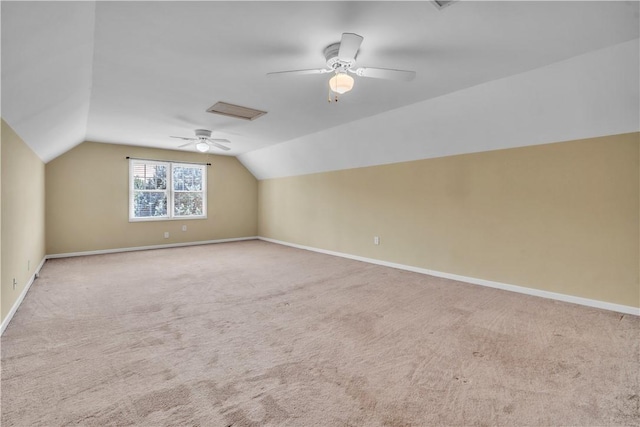 105 Wren Crossing Ct, Easley, SC 29642 - additional living space featuring a ceiling fan, lofted ceiling, and carpet flooring