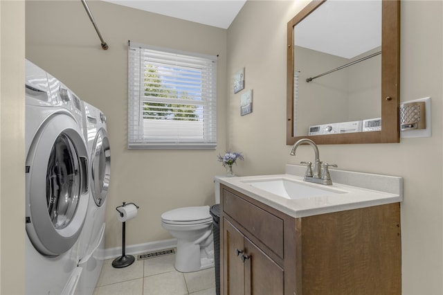 701 Durham Brown Rd, Seneca, SC 29678 - full bathroom with separate washer and dryer, vanity, and tile patterned floors