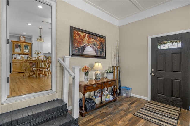 701 Durham Brown Rd, Seneca, SC 29678 - foyer with wood finished floors and recessed lighting