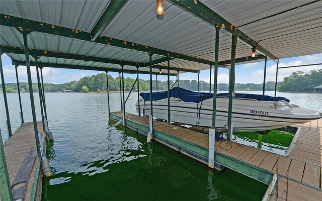 210 Rosewood Cir, Hartwell, GA 30643 - dock area featuring boat lift and a water view