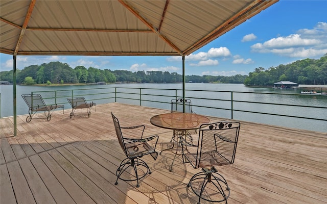 210 Rosewood Cir, Hartwell, GA 30643 - wooden terrace featuring a water view
