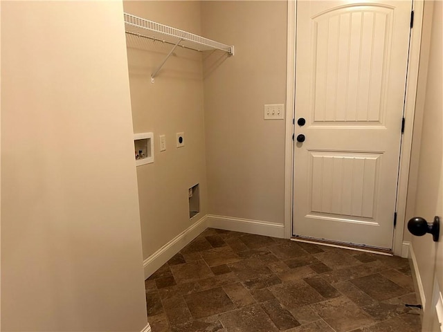 1016 Sand Palm Way, Anderson, SC 29621 - laundry room featuring hookup for an electric dryer, washer hookup, and dark stone finish flooring