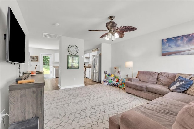 117 Enchanted Walk, Pickens, SC 29671 - living area with wood finished floors and ceiling fan