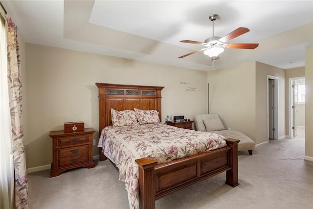 518 Pecan Grove Rd, Seneca, SC 29672 - bedroom with light colored carpet and ceiling fan
