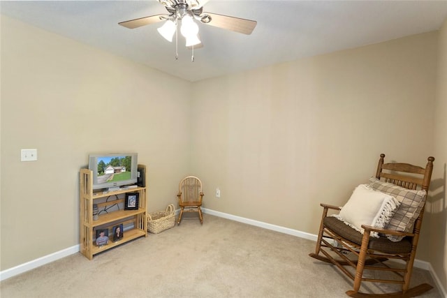 518 Pecan Grove Rd, Seneca, SC 29672 - sitting room with carpet floors and ceiling fan
