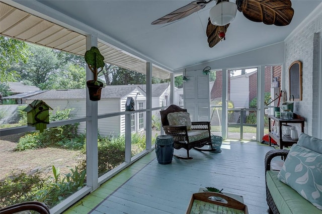 118 Glenwood Ave, Anderson, SC 29625 - sunroom / solarium with ceiling fan and lofted ceiling