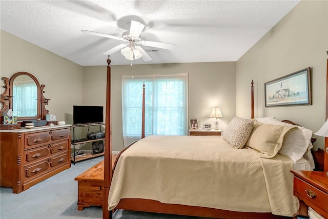 118 Grand Oak Cir, Pendleton, SC 29670 - carpeted bedroom featuring multiple windows, a ceiling fan, and a textured ceiling