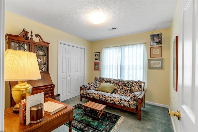 118 Grand Oak Cir, Pendleton, SC 29670 - carpeted living room featuring a textured ceiling and baseboards