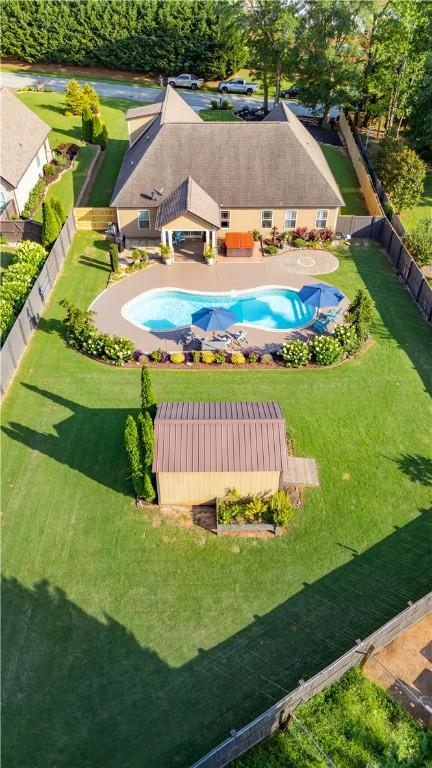 2444 Poole Rd, Greer, SC 29650 - view of swimming pool with a fenced backyard