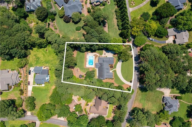 308 Amethyst Way, Seneca, SC 29672 - aerial perspective of suburban area featuring property boundaries highlighted