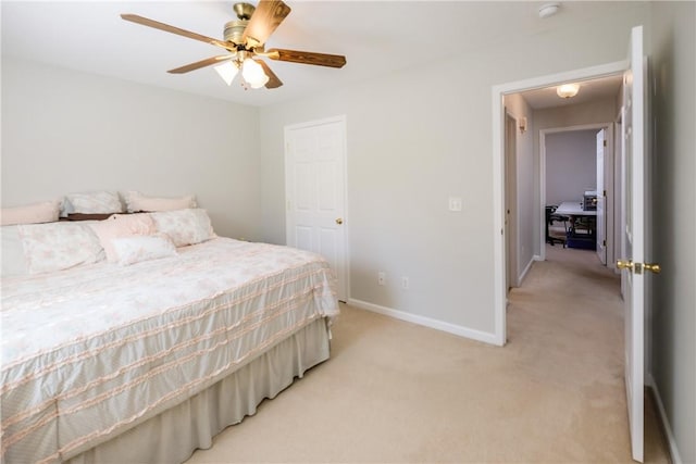 100 Crosscreek Dr, Anderson, SC 29621 - bedroom with light colored carpet and ceiling fan