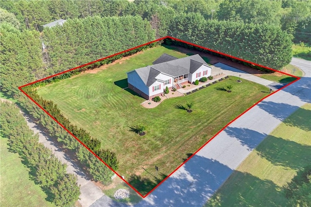 100 Crosscreek Dr, Anderson, SC 29621 - view from above of property featuring property parcel outlined and a heavily wooded area