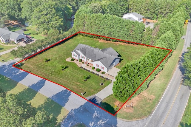 100 Crosscreek Dr, Anderson, SC 29621 - view from above of property featuring property boundaries highlighted and a forest