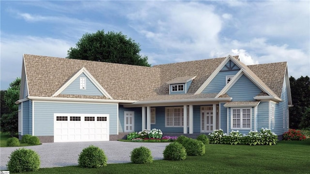 103 Sunrise Vw, Anderson, SC 29621 - view of front of house with a garage, driveway, a front yard, and a porch