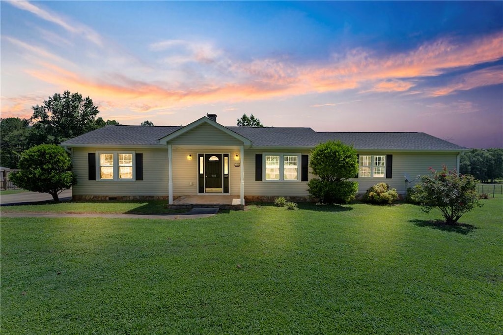 905 Pace Bridge Rd, Easley, SC 29640 - ranch-style home with a yard