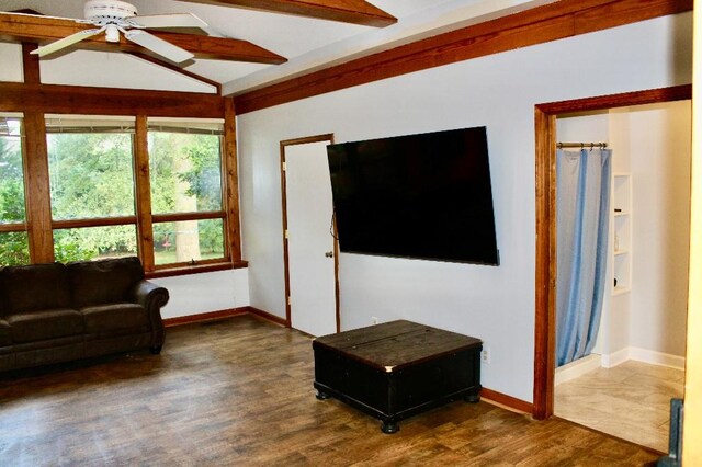 204 Payne Ln, Clemson, SC 29631 - living room with a ceiling fan and wood finished floors