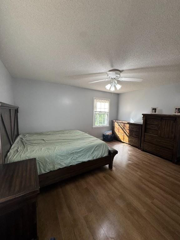 204 Payne Ln, Clemson, SC 29631 - bedroom featuring wood finished floors, a textured ceiling, and a ceiling fan