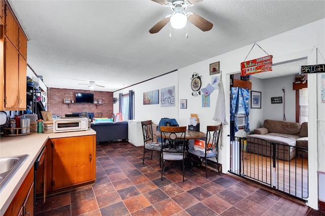 7703 Moorefield Memorial Hwy, Liberty, SC 29657 - dining space featuring ceiling fan