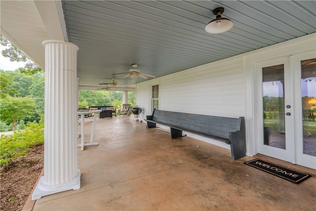 251 W Mcelhaney Rd, Taylors, SC 29687 - view of patio / terrace featuring a ceiling fan