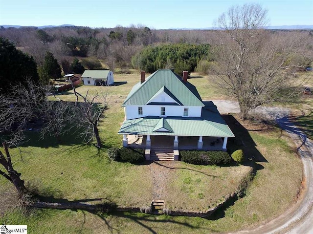 251 W Mcelhaney Rd, Taylors, SC 29687 - view from above of property with a heavily wooded area