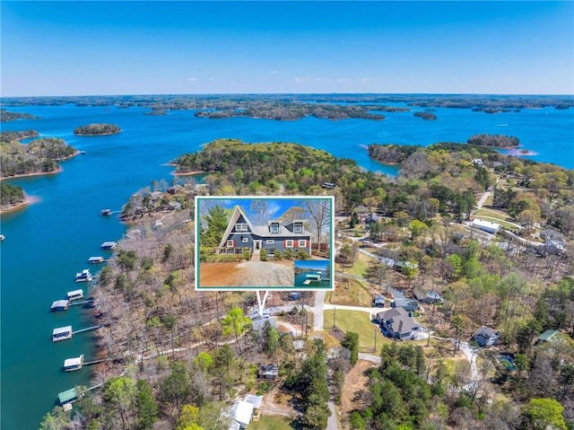1047 Tranquility Ln, Hartwell, GA 30643 - view of property location featuring a large body of water and property boundaries highlighted