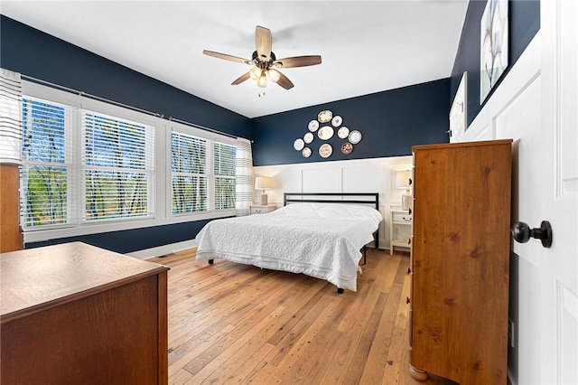 1047 Tranquility Ln, Hartwell, GA 30643 - bedroom with light wood-style floors and ceiling fan