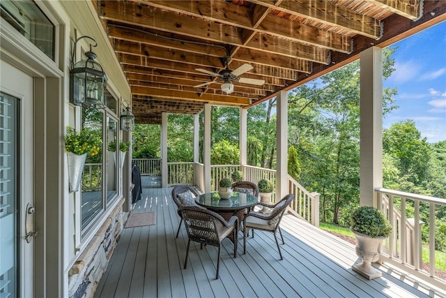 120 Links View Ct, Sunset, SC 29685 - sunroom / solarium with a ceiling fan
