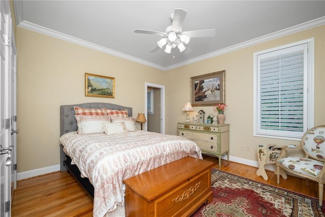 120 Links View Ct, Sunset, SC 29685 - bedroom featuring crown molding, light wood finished floors, and ceiling fan