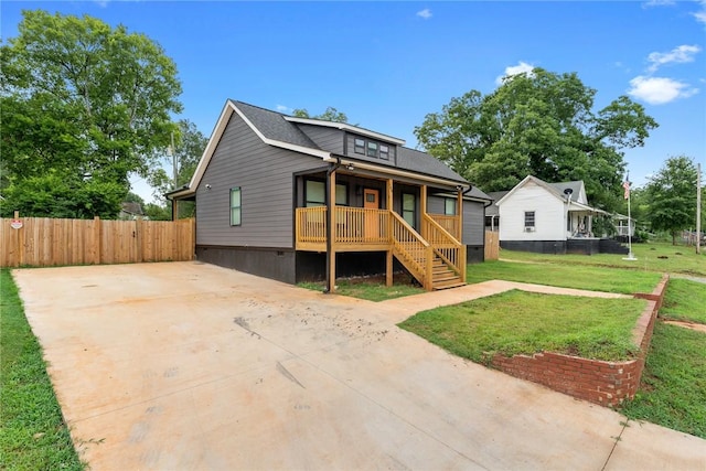 108 Hunter St, Anderson, SC 29625 - view of front of house featuring a porch, concrete driveway, and crawl space