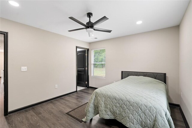108 Hunter St, Anderson, SC 29625 - bedroom featuring wood finished floors, recessed lighting, and a ceiling fan