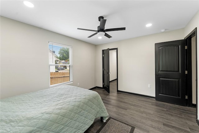 108 Hunter St, Anderson, SC 29625 - bedroom featuring recessed lighting, wood finished floors, and a ceiling fan