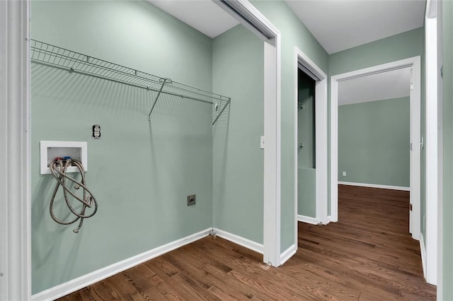 210 Briarcliff Rd, Central, SC 29630 - laundry room featuring hookup for a washing machine, wood finished floors, and electric dryer hookup