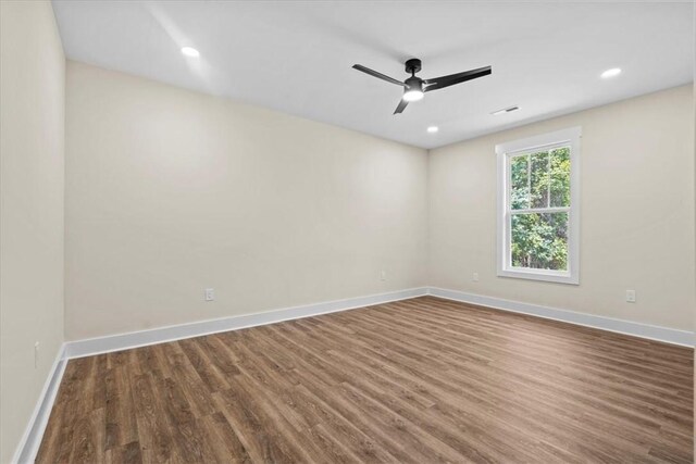711 Concord Rd, Anderson, SC 29621 - spare room with wood finished floors, a ceiling fan, and recessed lighting