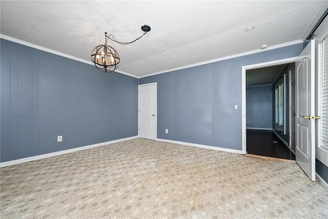 200 Maplecroft St, Liberty, SC 29657 - carpeted empty room with a chandelier and crown molding