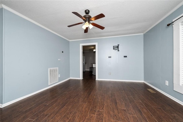 200 Maplecroft St, Liberty, SC 29657 - unfurnished room with a ceiling fan, wood finished floors, ornamental molding, and a textured ceiling