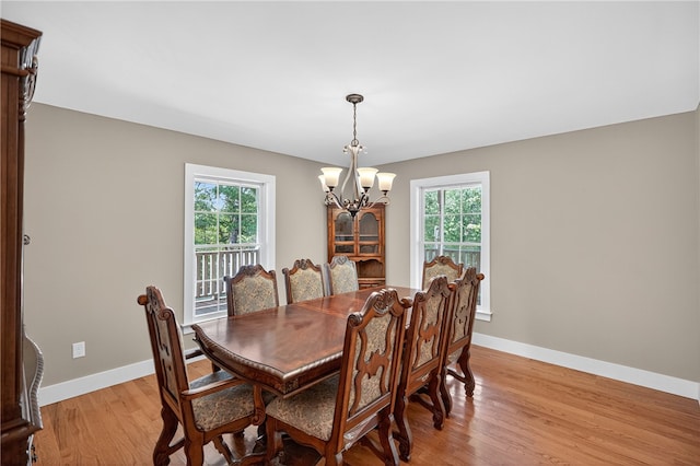 323 Indian Trl, Salem, SC 29676 - dining space featuring light wood-style flooring and a chandelier