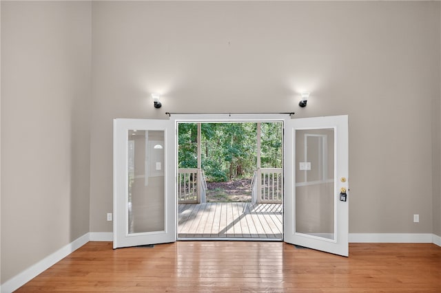 323 Indian Trl, Salem, SC 29676 - empty room with wood finished floors and french doors